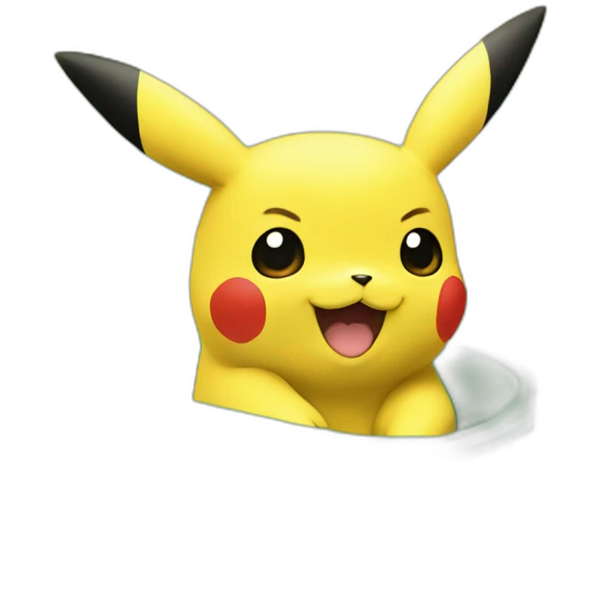 pikachu and green background emoji