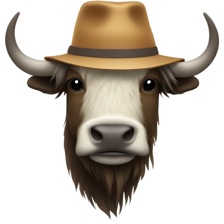 hipster yak in bucket hat emoji