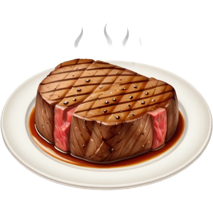 Steak on a plate emoji
