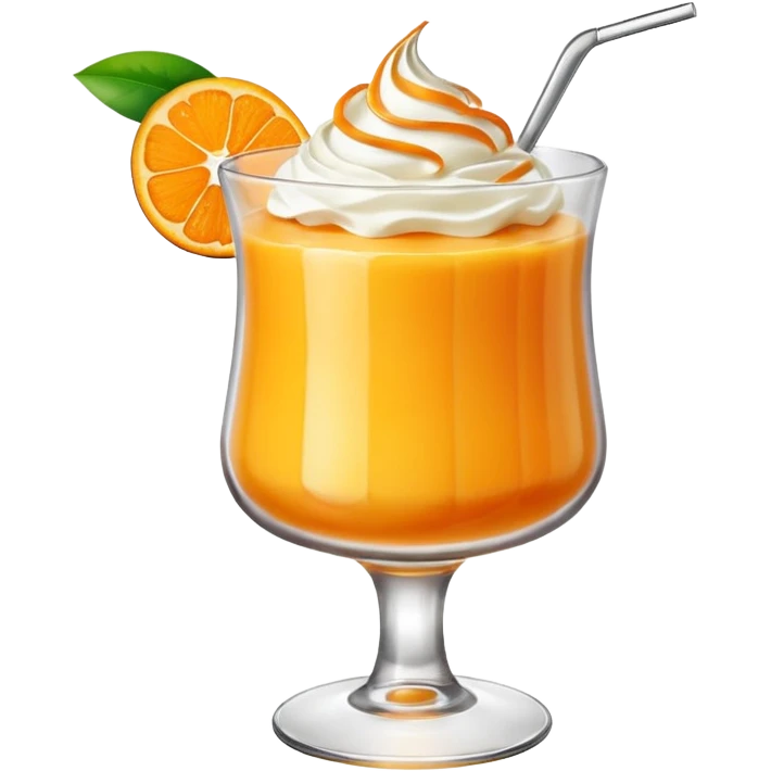 mango pudding in fancy glass emoji