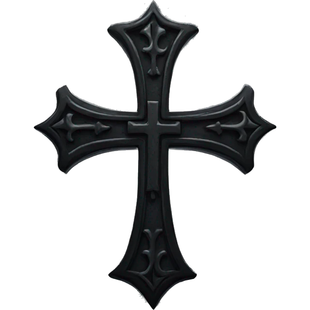 black gothic cross  emoji