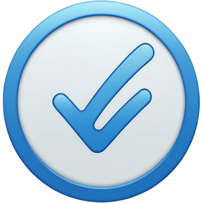 Blue circle Verification tick emoji