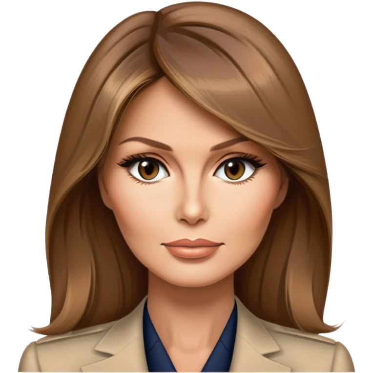 Melania Trump former First Lady with elegant style and light brown hair emoji