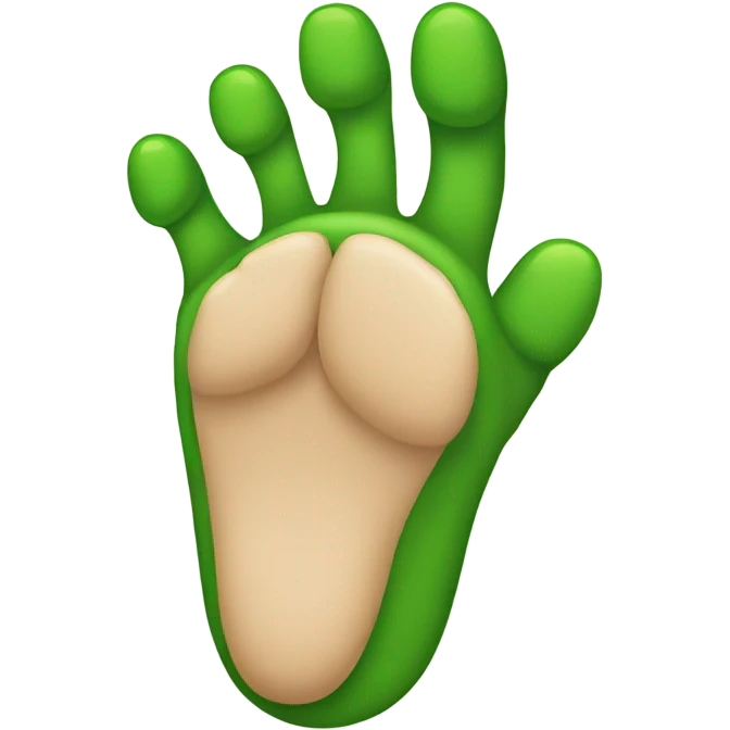Green toes emoji