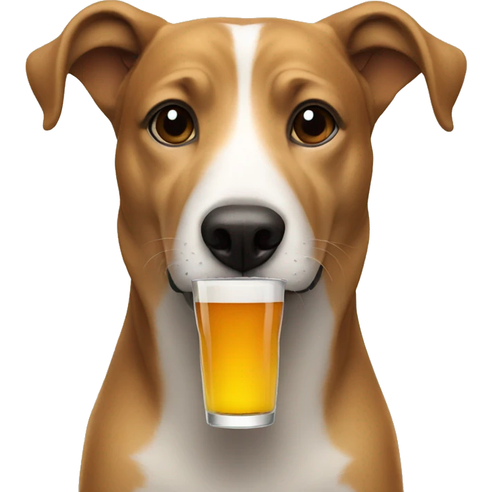 a dog drinking mate emoji
