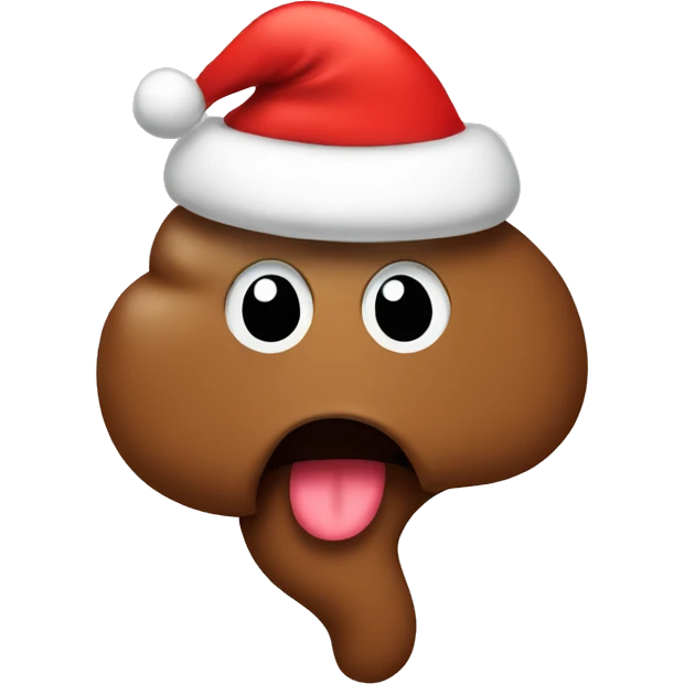 poop with Santa hat emoji