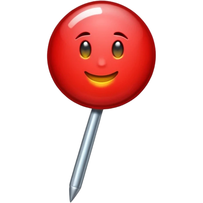 glitter red pin emoji