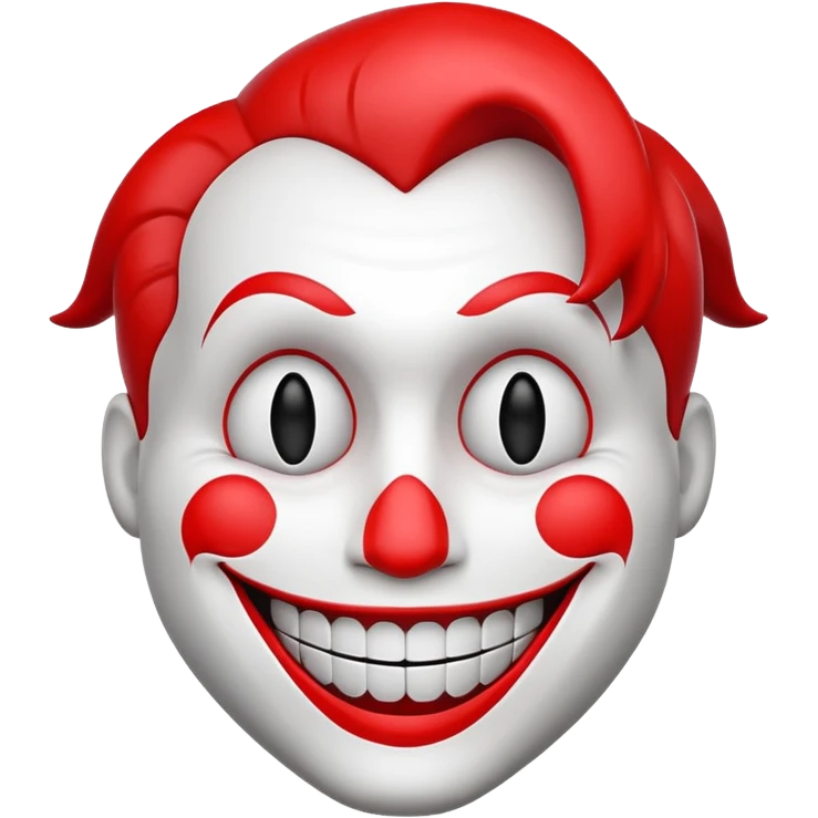 Smiley face with joker red smile emoji