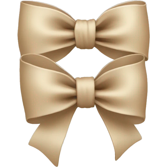 bow beige emoji