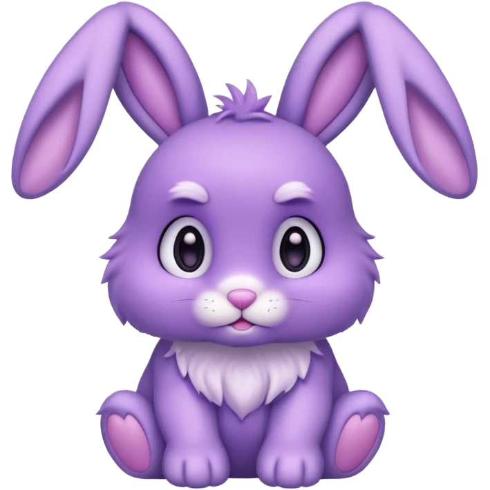 Cute purple bunny emoji