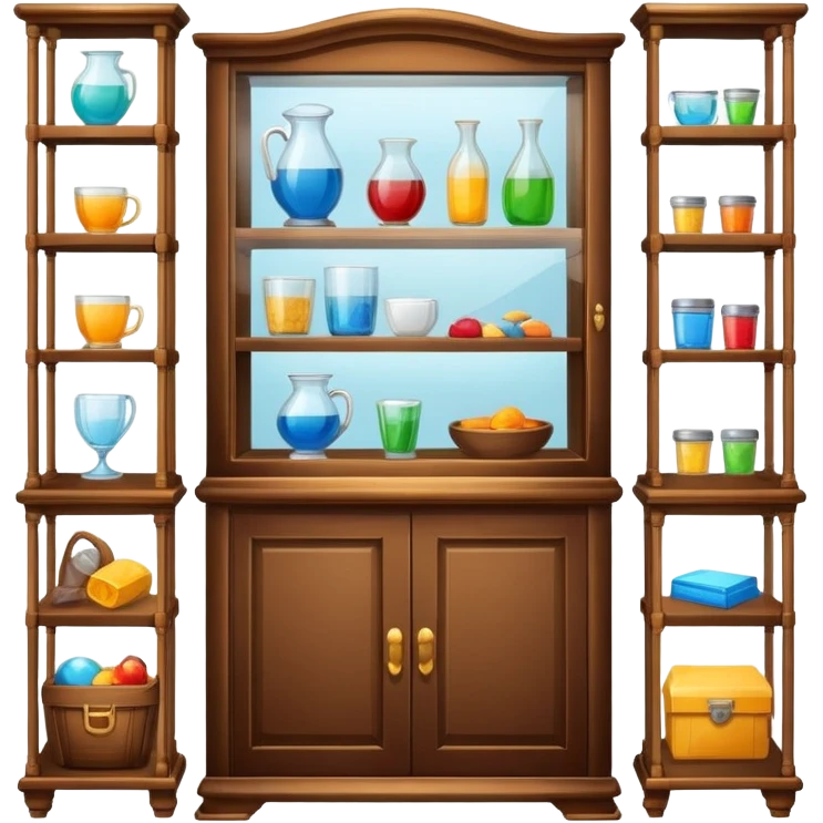 display showcase cabinet with items emoji