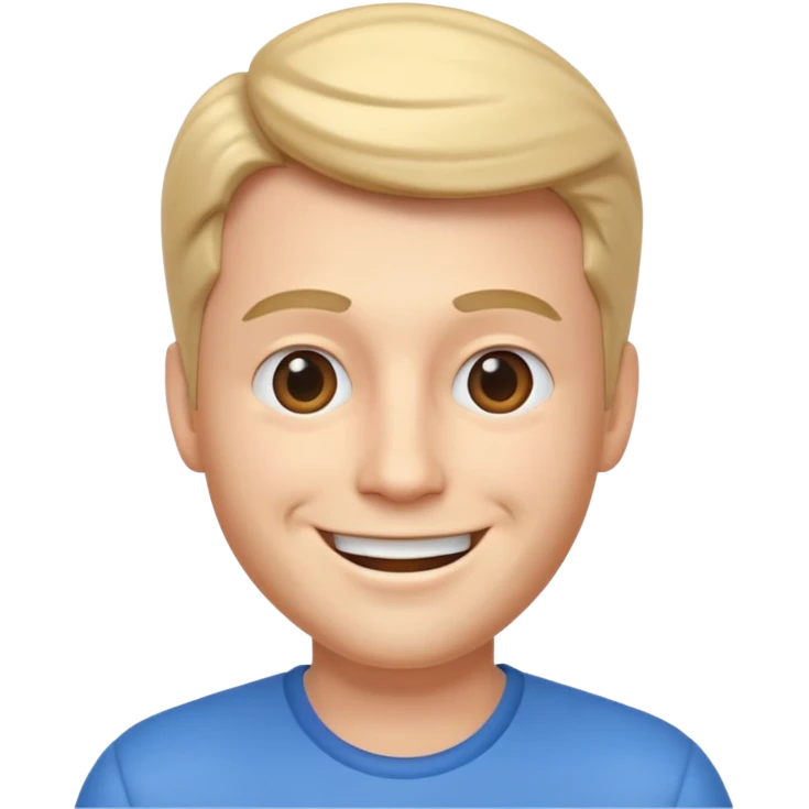 Man KEN babry style face 3d emoji
