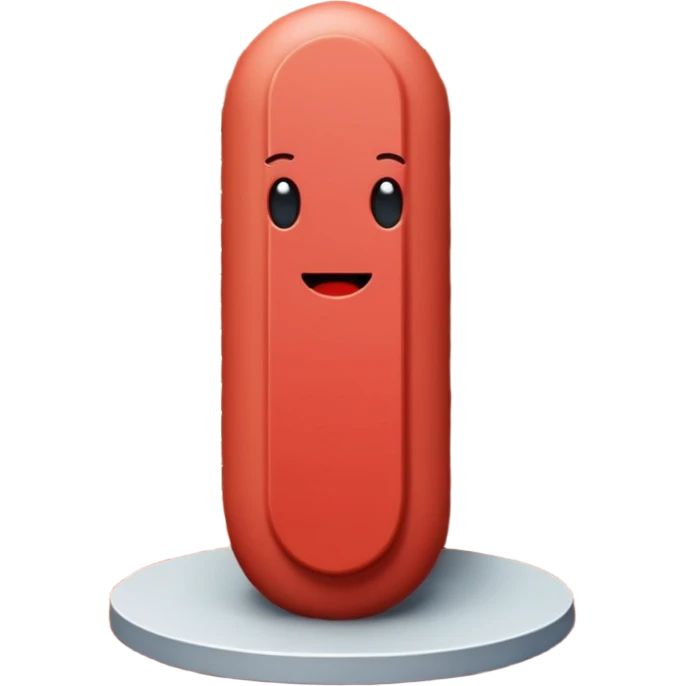 Penis-shaped monolith made of layered red bricks emoji