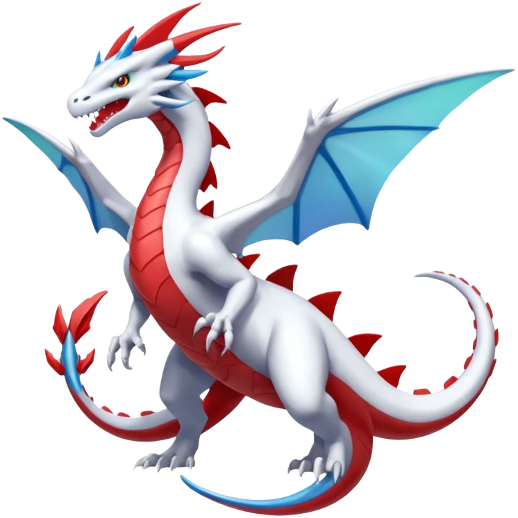 Rayquaza-Reshiram-Salamence-fusion (full body) emoji