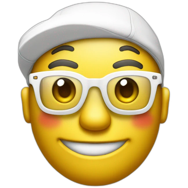Bonhomme avec des lunettes swag et un sourire en coin emoji