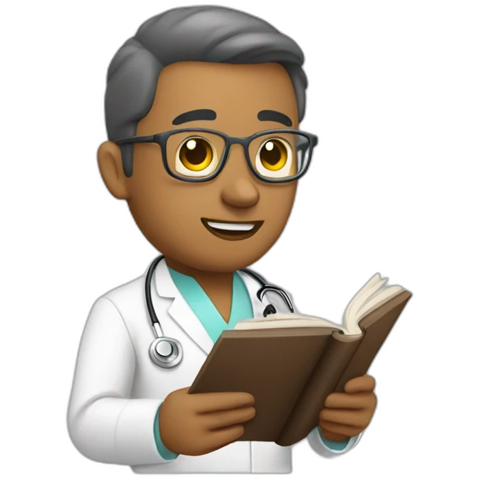 latin surgeon reading a book emoji
