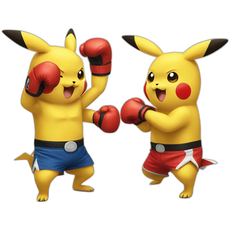 Pikachu boxing  emoji