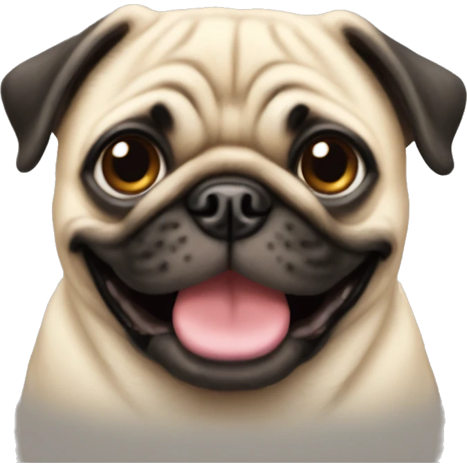 Pug happy  emoji