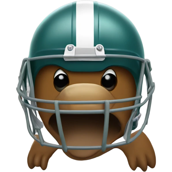 Platypus in a football helmet emoji