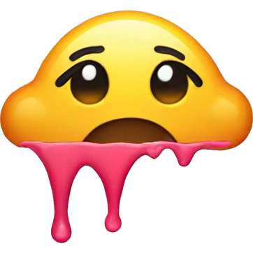 Melting emoji with heart eyes emoji