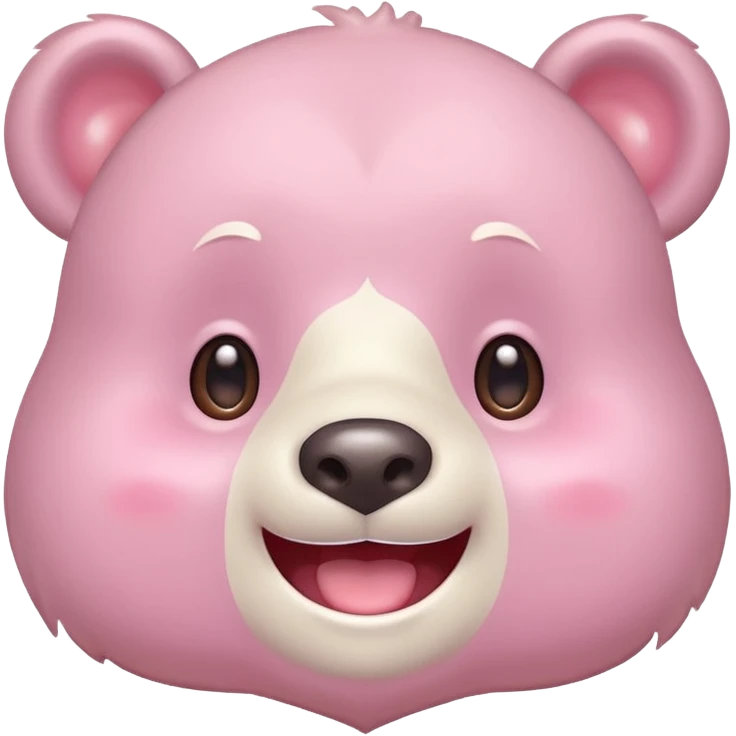 Beary  sparkling eyes, wide smile, rosy cheeks, joyful expression, pastel colors, soft lighting, kawaii anime style emoji