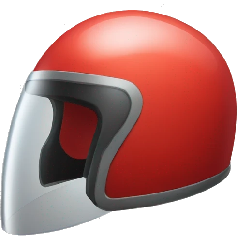 one cartoon red spacial helmet emoji
