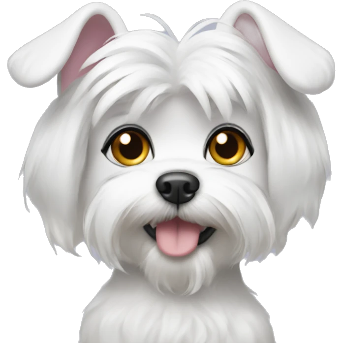 maltese with disney ears  emoji