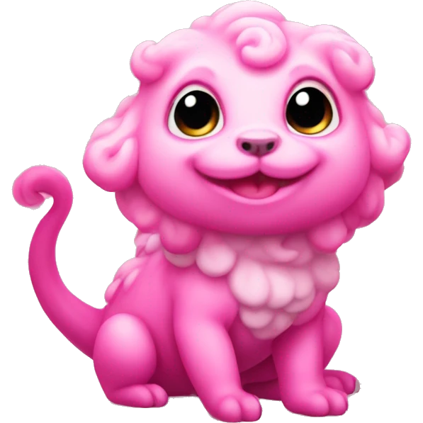 Cute pink acolotl emoji