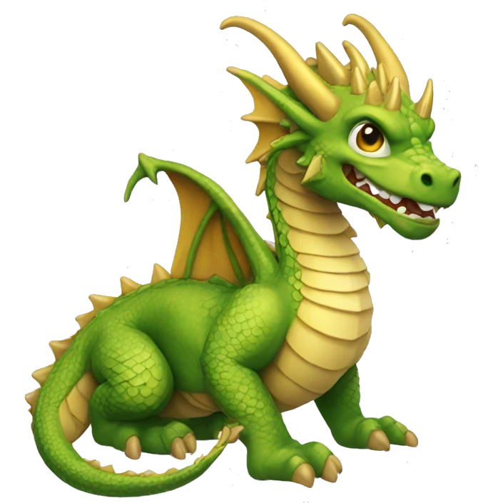 Dragon doré machand emoji