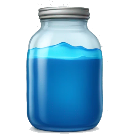 Jar with Blue liquide  emoji