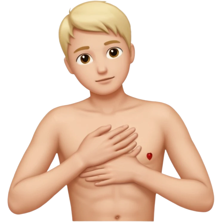 hand on the chaest emoji