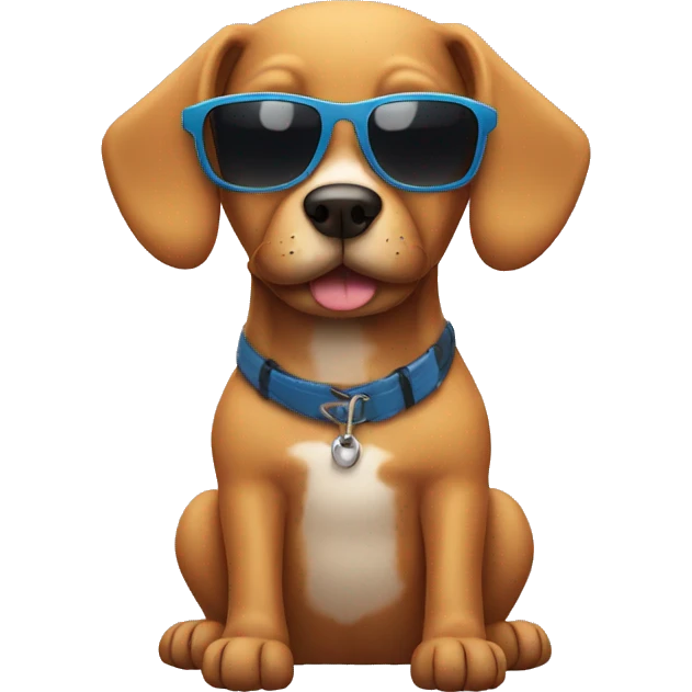 Dog with sunglasses  emoji