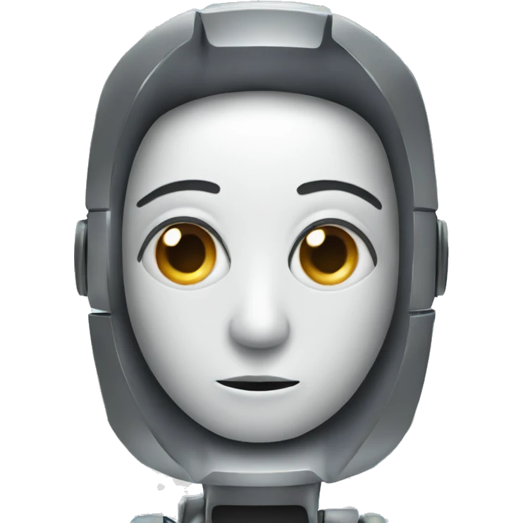 ai computer android person chip with blue eyes emoji