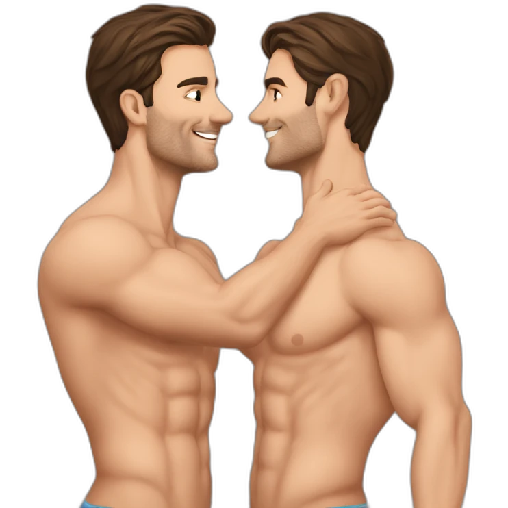 sexy-posing-very-fit-brunette-caucasian-gay-men-makingout emoji