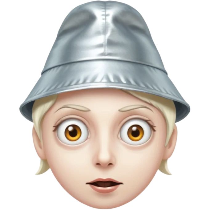 foil hat crazy eye emoji