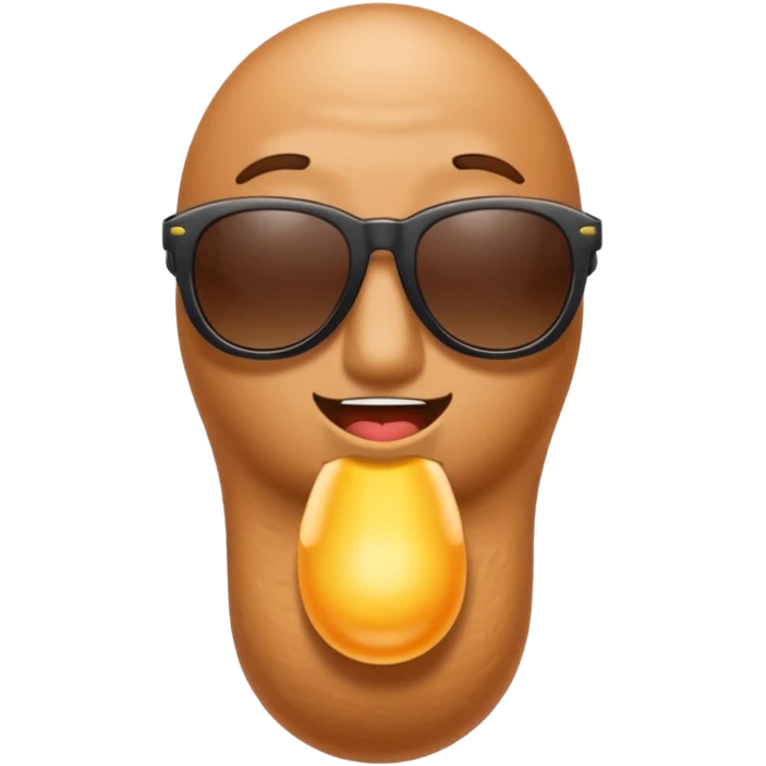 A penis in sunglasses emoji