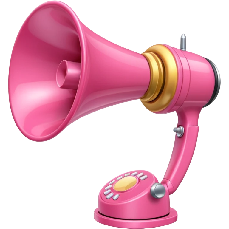 crée moi un mégaphone de couleur rose  emoji
