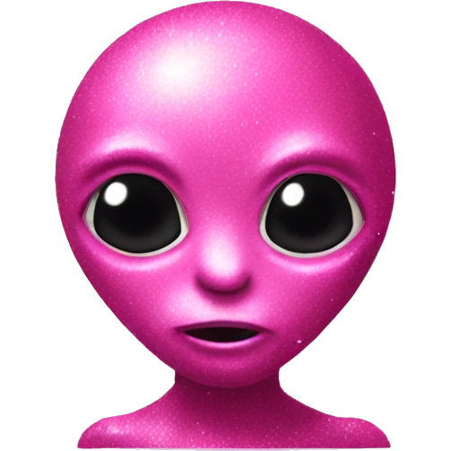 Pink alien with glitter  emoji