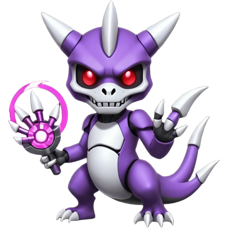 Futuristic Cyber-Marowak-Duskull-Darkdramon-fusion emoji