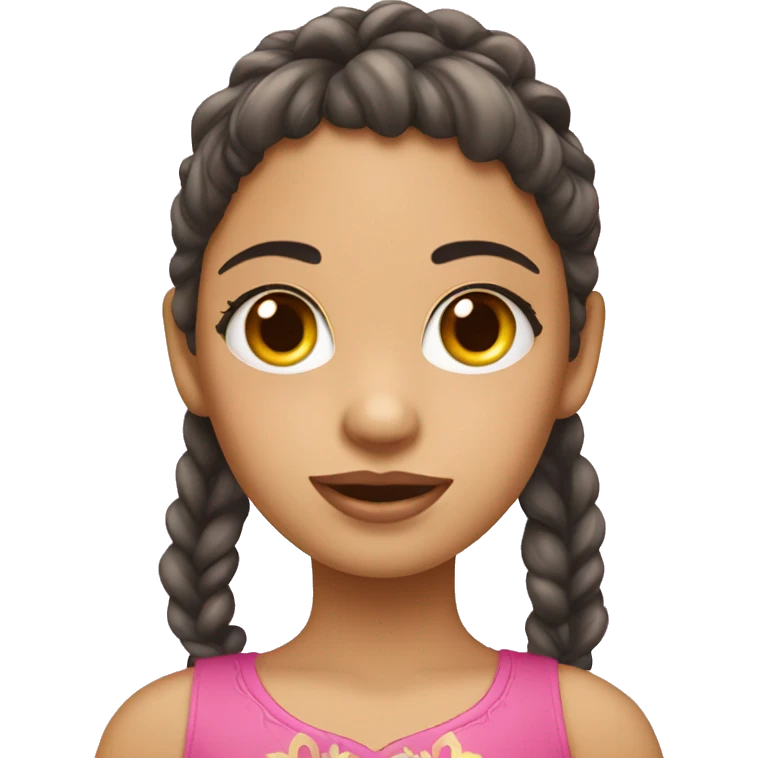 un emoji de niña con corona sacandose una mascara de niña adolescente  emoji
