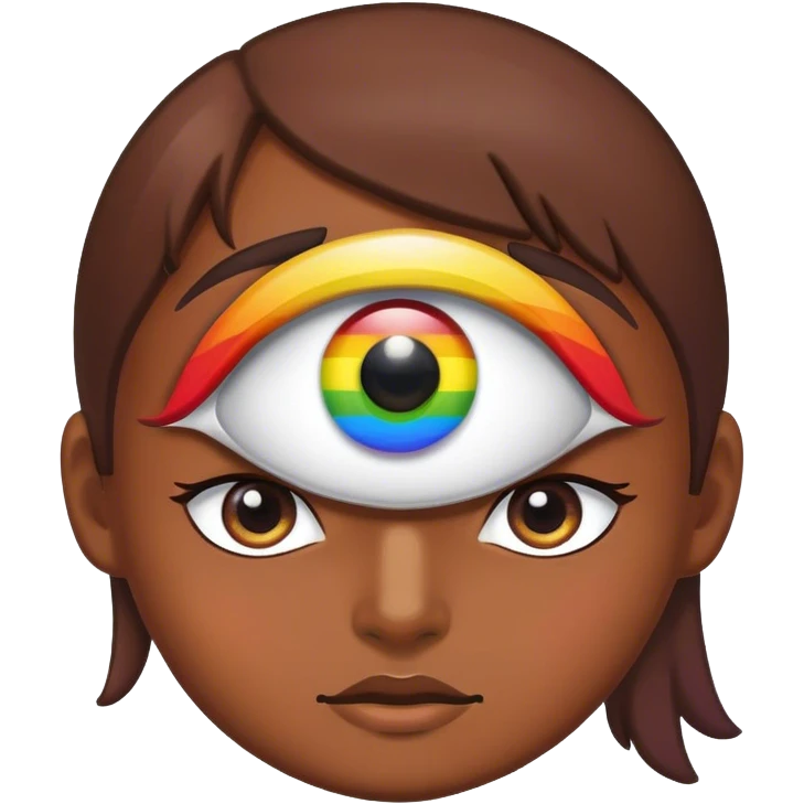 rainbow eye emoji
