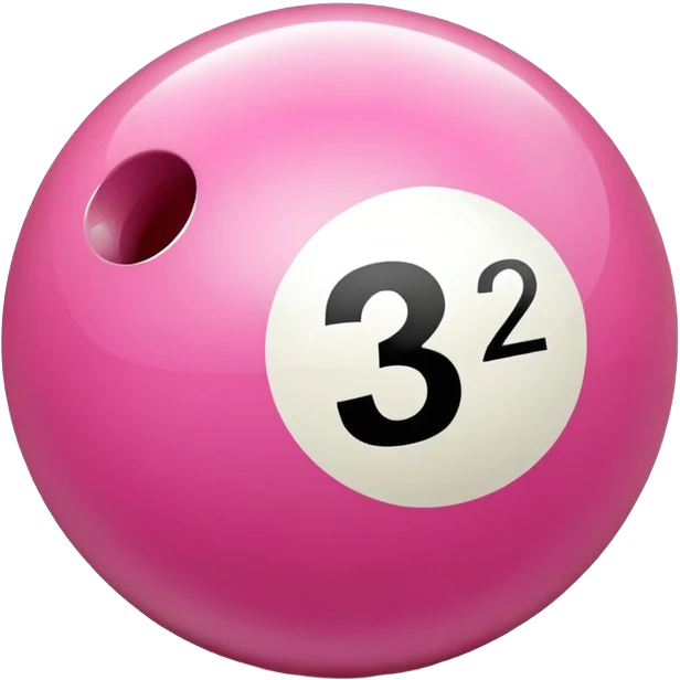 pink billiard ball with the number 23 emoji
