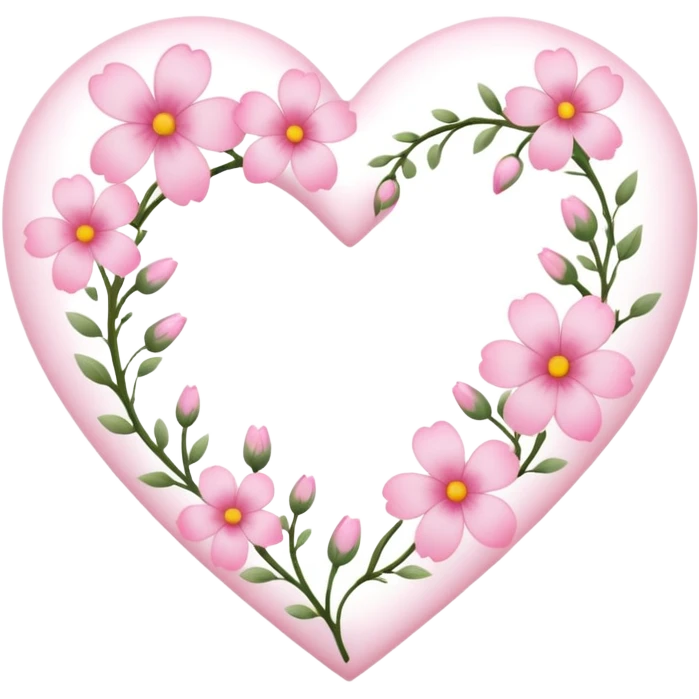 Emoji white heart with pink flowers emoji