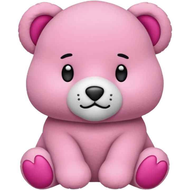 Peluche con lazito rosa emoji