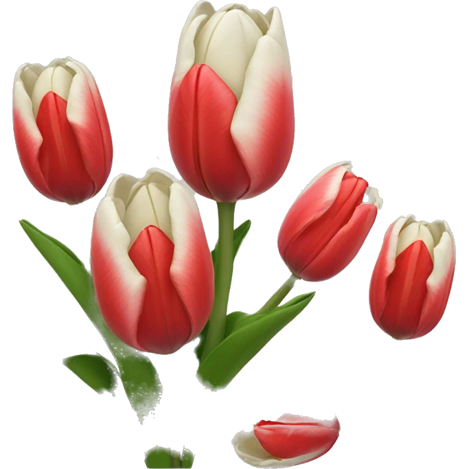 Christmas tulips emoji