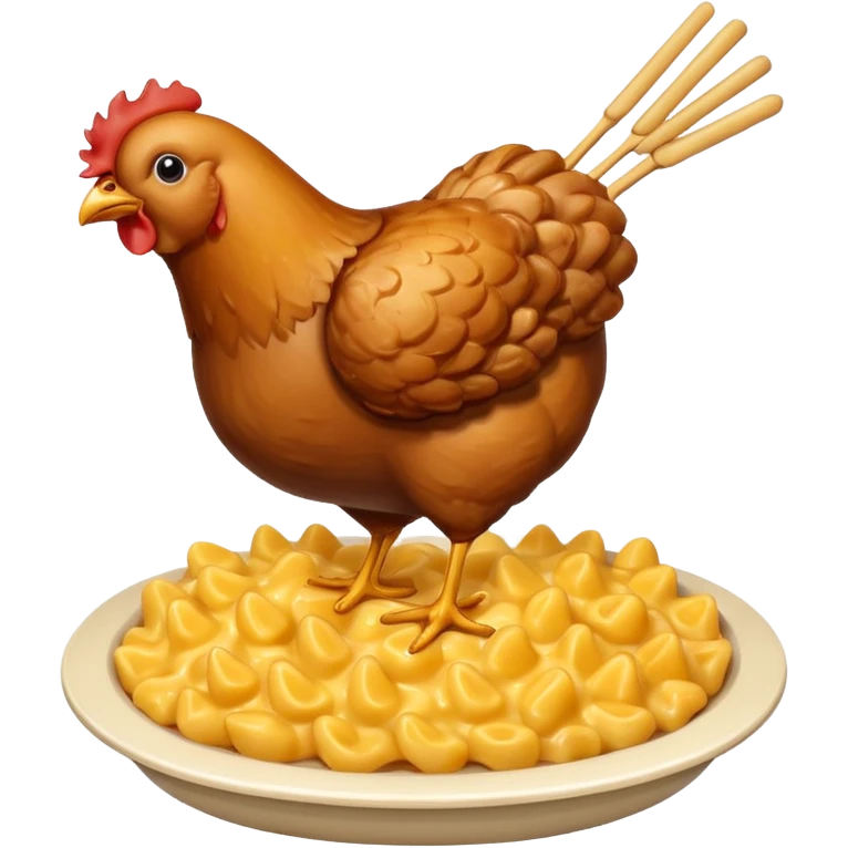 drumstick chicken with mac and cheese on the side emoji
