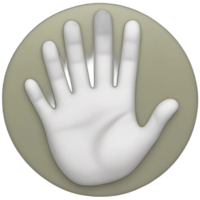 Circle with hand emoji
