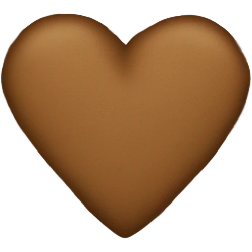 Brown flannel heart emoji