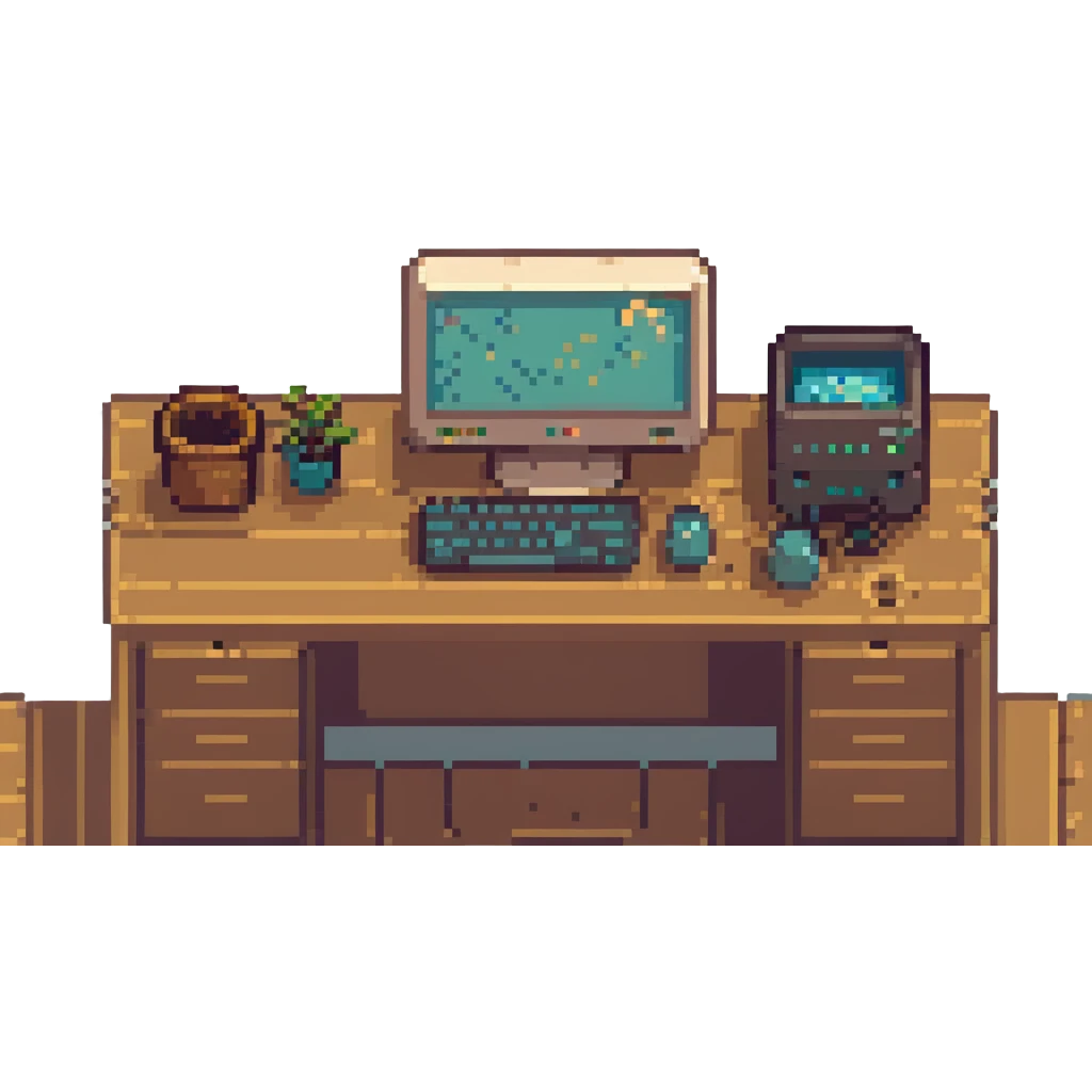 Sleepy desktop with computer zzz
 emoji
