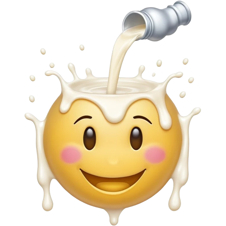 smiley face with boobies and milk emoji